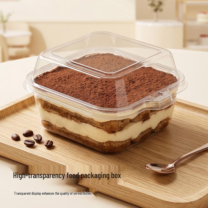 Disposable Transparent Tiramisu & Mousse Cake Packaging Box