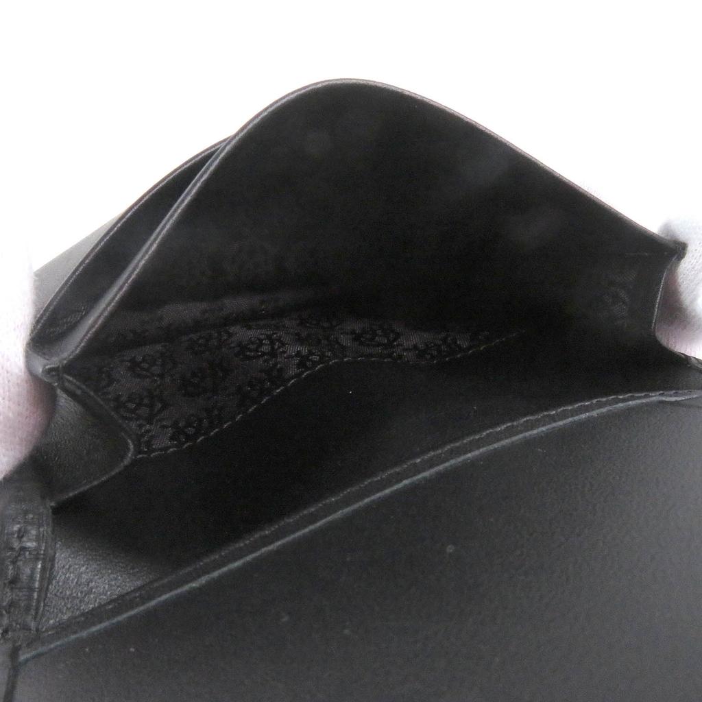 Excellent Dunhill Card Case MICRO D-EIGHT Micro D-Eight Business Card Holder black leather mens Used