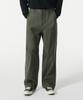 Back Satin Wide Officer Pants [Khaki]