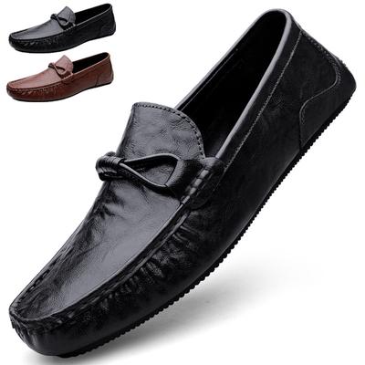 Doudou Shoes Men's Genuine Leather Cowhide High-end One-pedal Driving Shoes Fashion Trendy Casual Loafers