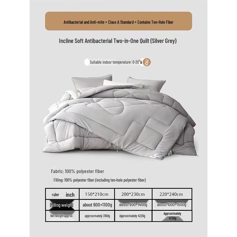 

Mercury Home Textiles Soft Antibacterial Two-in-One Quilt