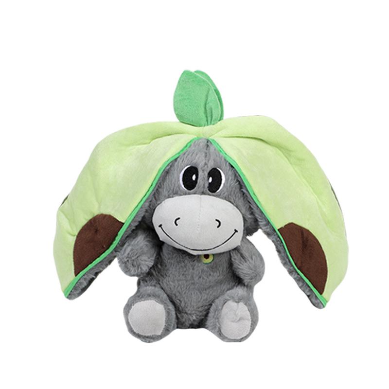 Glowing Breathing Avocado Donkey Plush Toy - Washable & Funny Comfort Doll for Kids