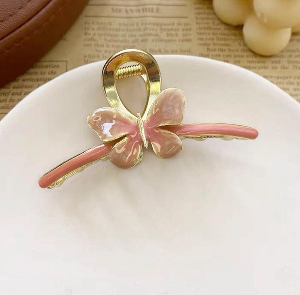 Elegant Fashionable Butterfly Rose Tulip Metal Clip Women Gentle Sexy Hair Clips Versatile Girls High-end Exquisite Shark Clips