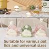 Modern Simplicity Plastic Sucker Pot Cover Rack for Kitchen Storage