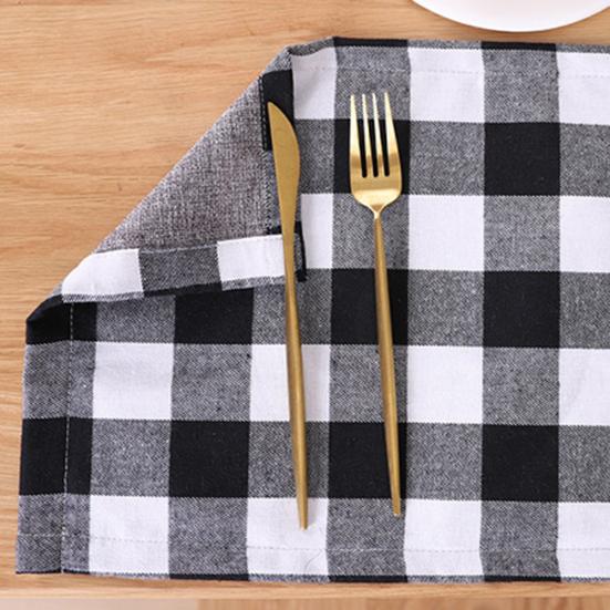 Vánoční kostkovaná prostírání ubrus měkká podložka polštář pratelný domácí stolní dekor