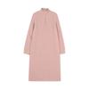 Sweater Dress Female Solid Knee Length Mid Length Loose Bottomed Knit Dress with Wool Long Sleeve Pullover Women