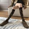 Fashion Vintage Floral Stockings Spring Autumn Cotton Elastic Breathable JK Boots Long Tube Socks Ladies Ruffle Knee High Socks