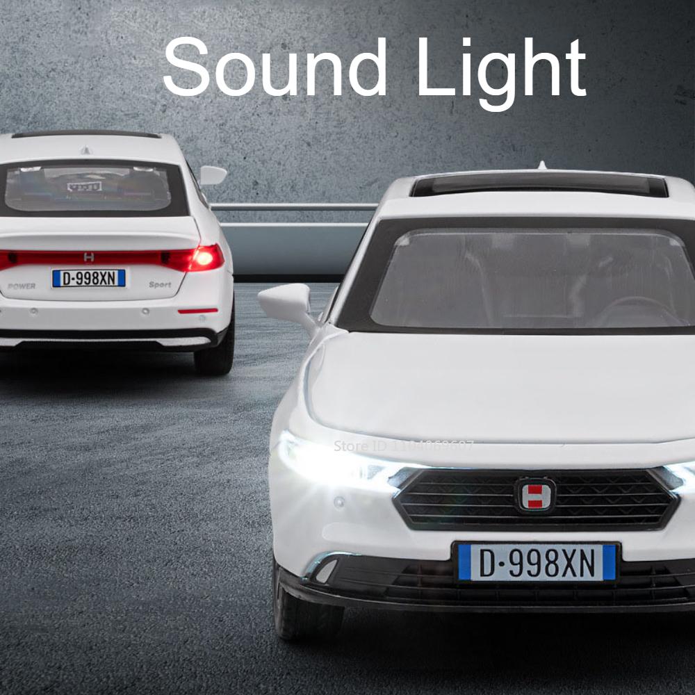 1:32 Honda Accord X3M Toy Model Cars Metal Diecast Sound Light Shock Absorption 6 Doors Opened for Children Interactive Toys ahm256