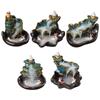 1PC Gifts Sandalwood Stove Aromatherapy Furnace Ceramic Ornament Koi Fish Backflow Incense Stove