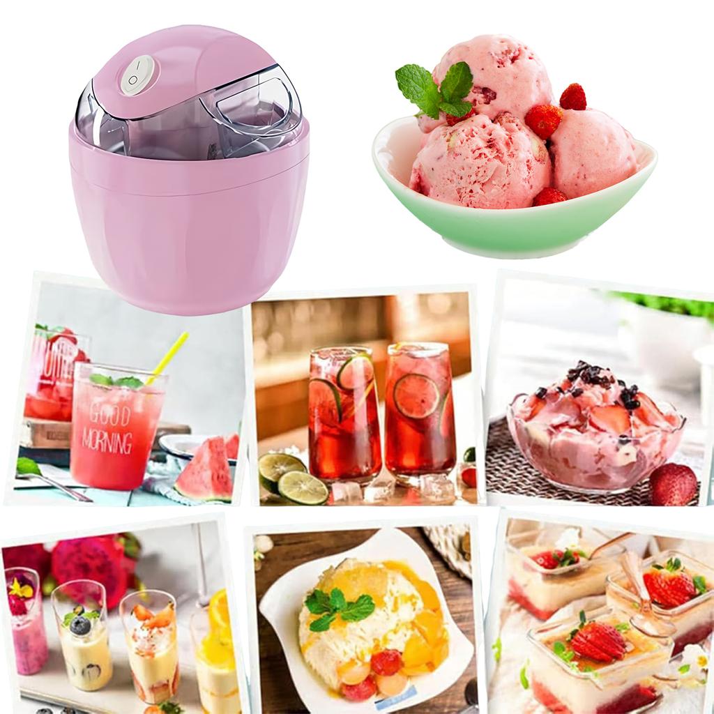 Small Ice Cream Maker Just 15 Minutes Personal Gelato & Sorbet Machine One-Touch for Homemade Frozen Treats Everyday Kitchen Use