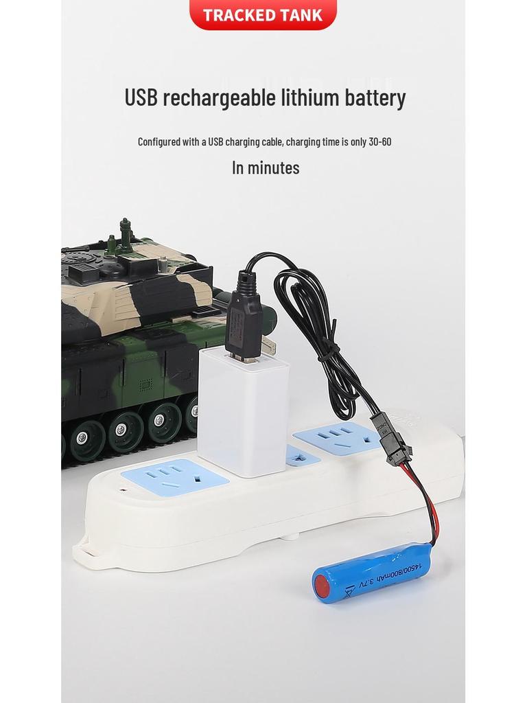 Rechargeable Off-Road RC Armored Tank Toy for Kids