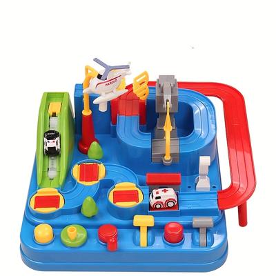 New Car Toy Adventure Track for Kids Educational Puzzle Game with Randomly Assigned Small Vehicles, Interactive Learning,  Motor Skills Development,