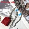 Water Diamond Mini Crossbody Bag With Pearl Chain For Streetwear Fashion