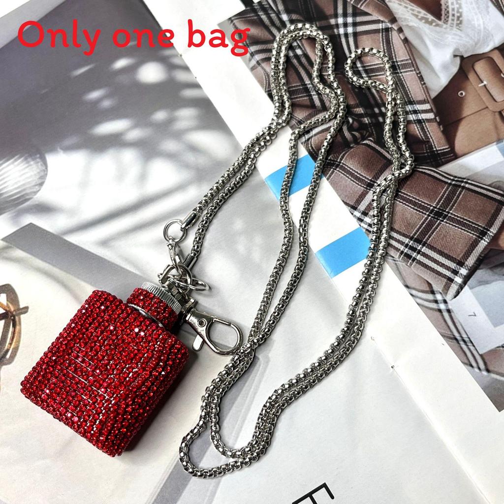 Water Diamond Mini Crossbody Bag With Pearl Chain For Streetwear Fashion
