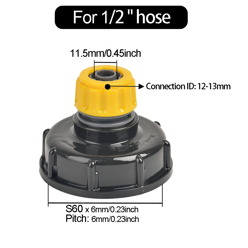 

Адаптер для резервуара для воды IBC объемом 1000 л, фитинги для бочки Ton Barrel, с быстроразъемным соединением для садового шланга 1/2 3/4 дюйма, фитинг для садового клапана для дома