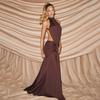 Elegant Halterneck Pleated Slim Fit Long Dress - Sexy Backless High Neck Banquet Gown (2026 Collection)