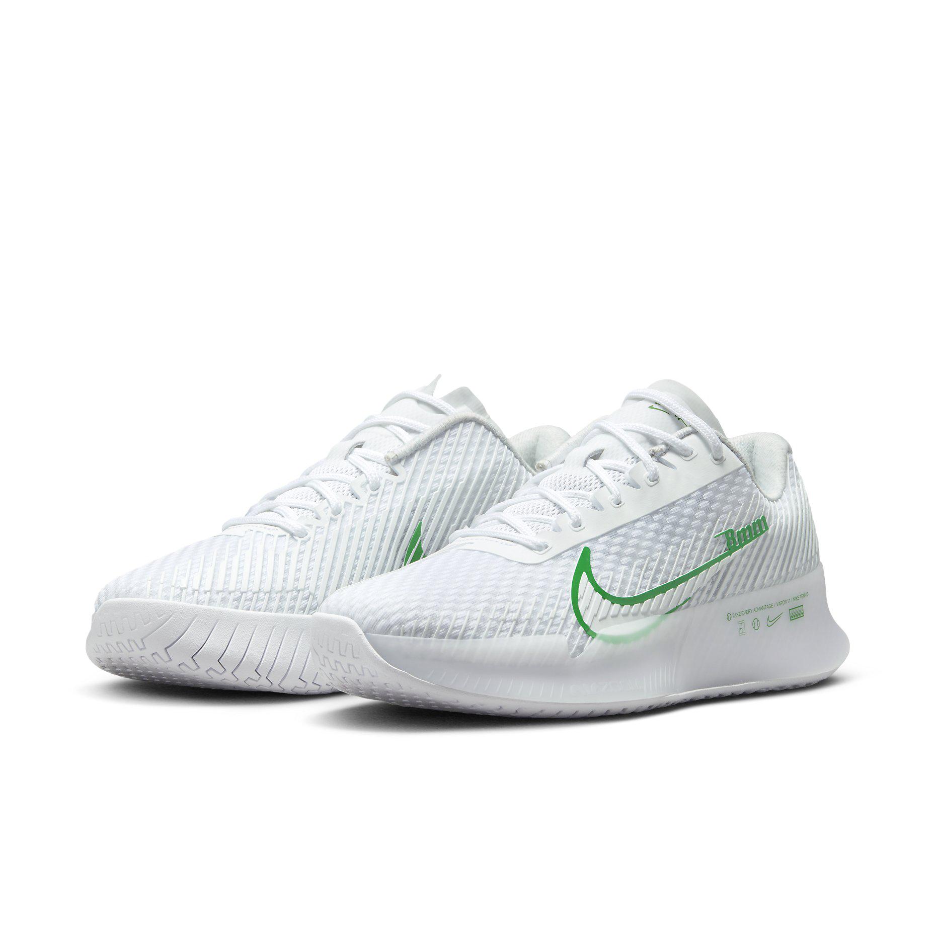 NikeCourt Air Zoom Vapor 11 HC White Kelly Green Женские кроссовки DR6965-102 36.5 — фото 3