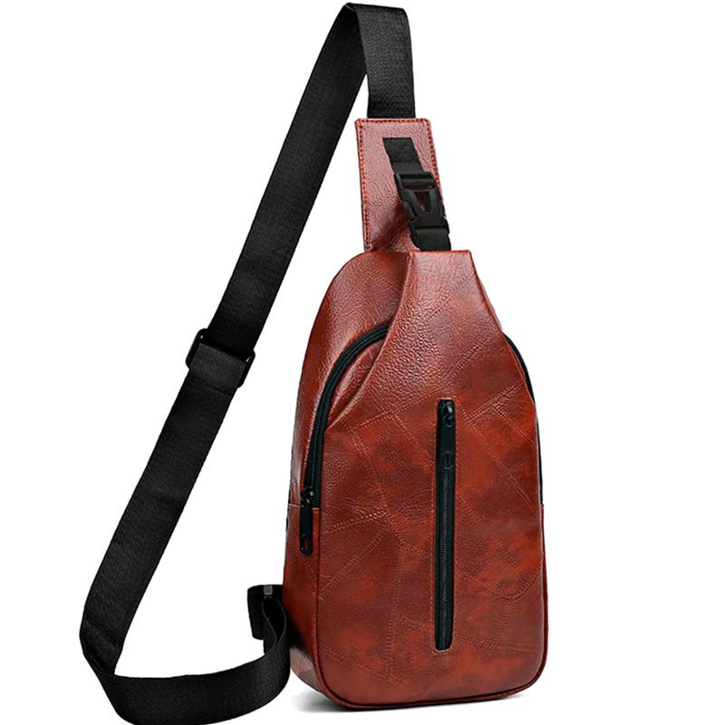Men s Chest Bag, Fashionable and Versatile, Lightweight and Simple, Multi-Compartment Design, Zipper Closure