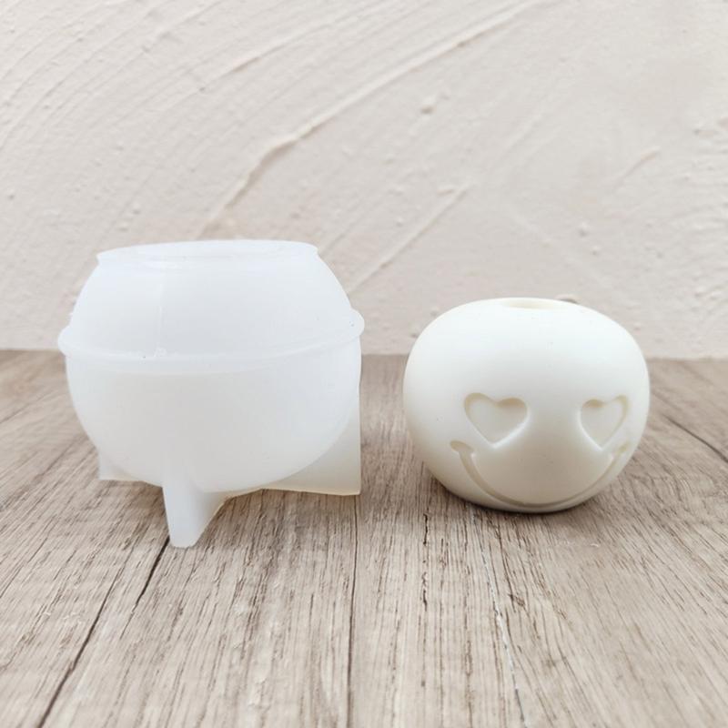 Wyraz twarzy Świecznik Forma silikonowa Formy na świeczniki DIY Ozdoba stołu Materiały do robienia gipsu do DIY Cement