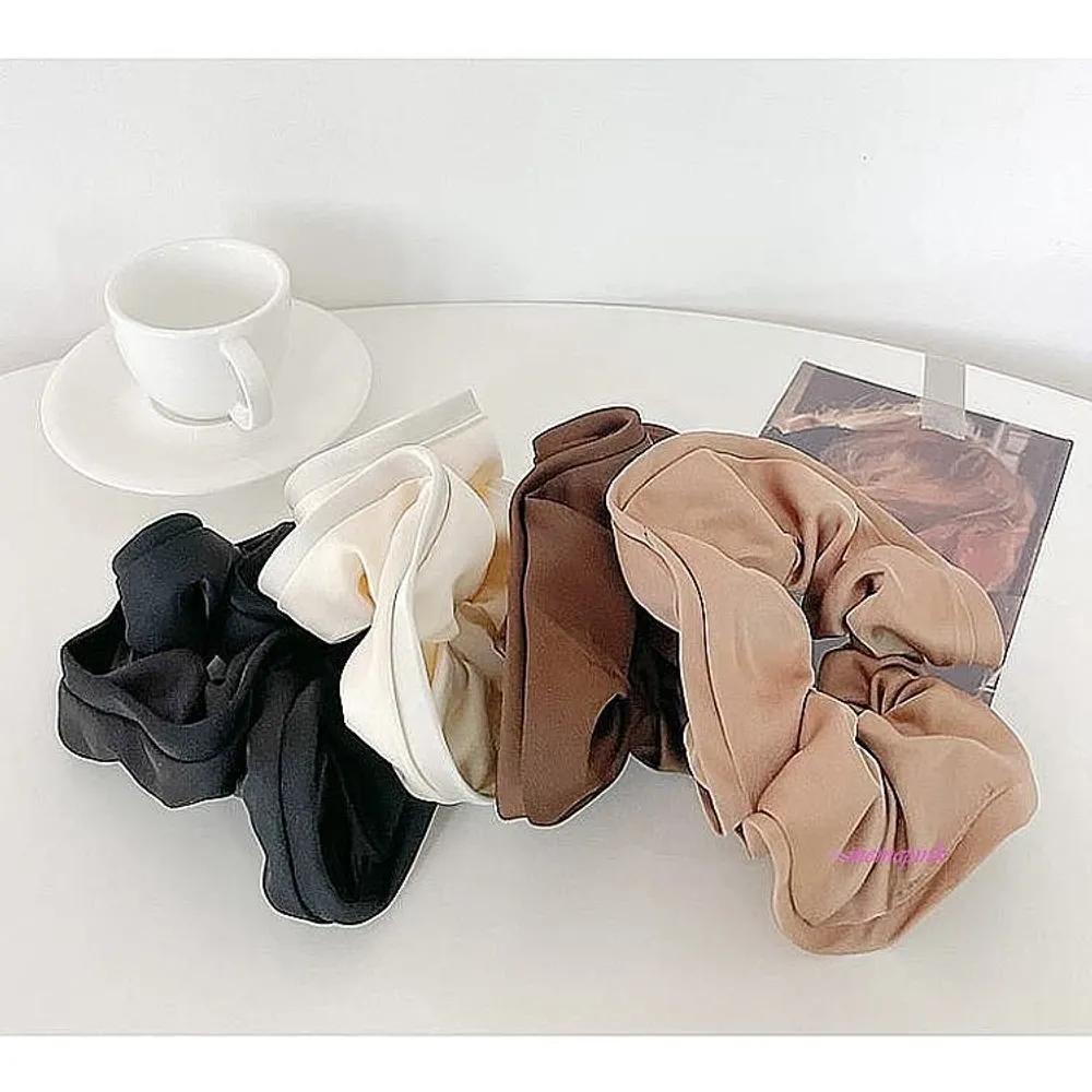Satin Mood Tone Hairband Scrunchie 4 Colors 1 Set opq862