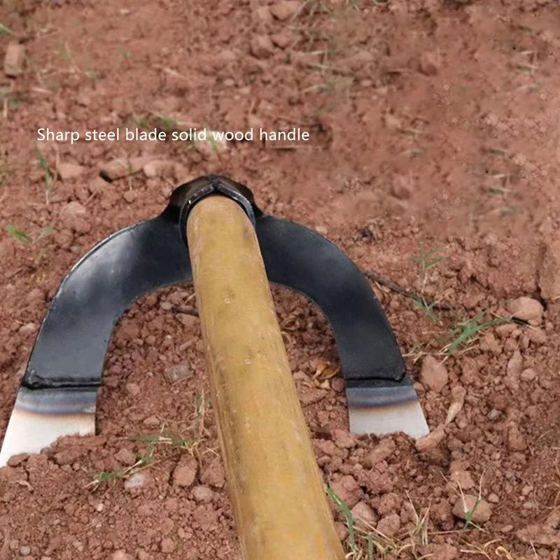 Shovel-shaped Hollow Hoe Weeding Rake Labor-saving Steel Weeding Hoe for Farm Gardening Soil Loosening Tools