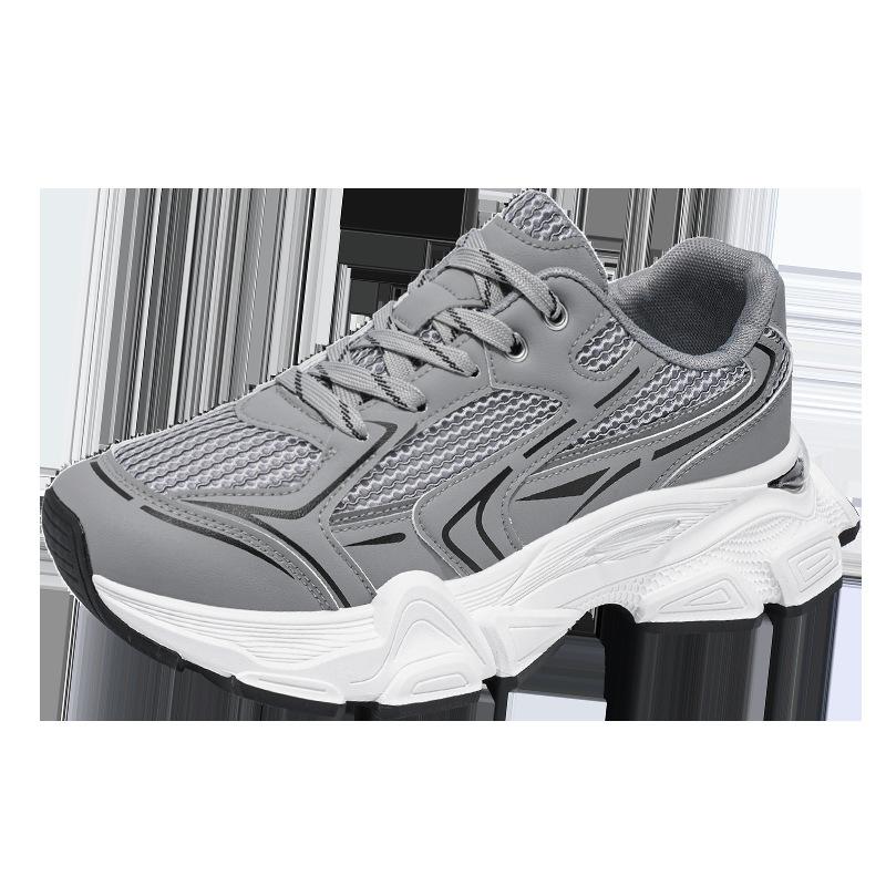 Hong Kong Style Dad Shoes Men's Summer Breathable 2024 New Mesh Sports Shoes Teenagers Heightening Platform Casual Trendy Shoes
