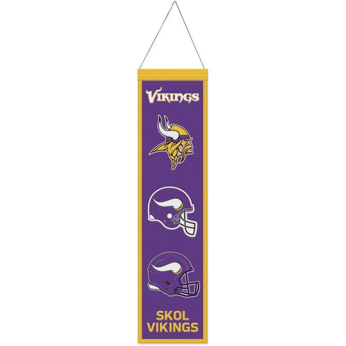 Bannière - WINCRAFT - NFL Teams EVOLUTION - Minnesota Vikings - 80x20cm - 70% Laine, 30% Polyester