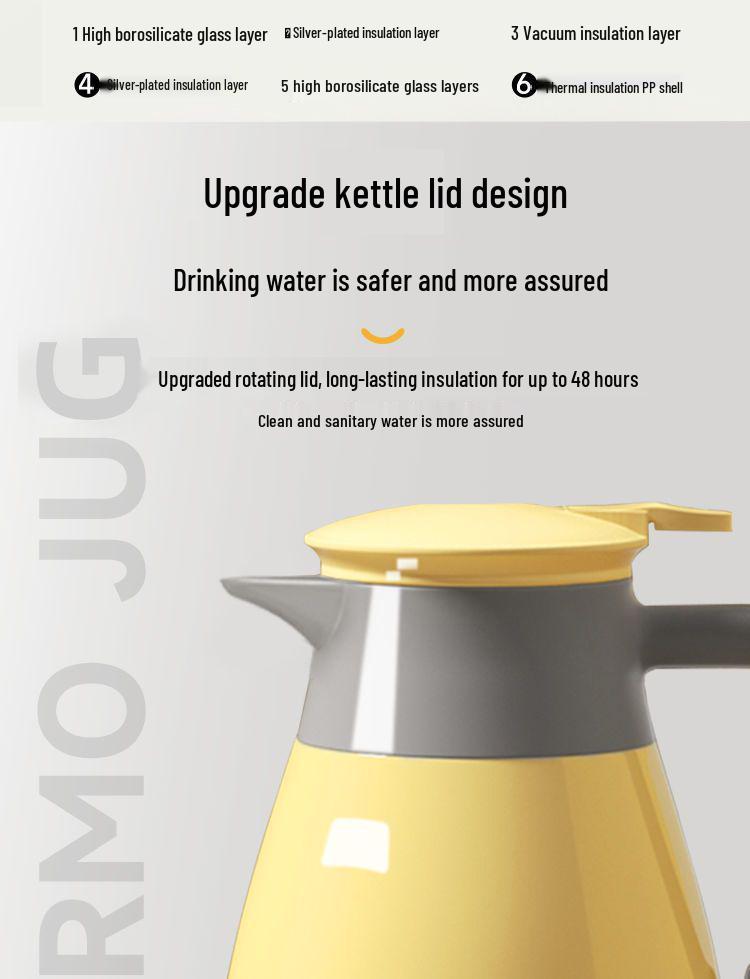 BOGO Thermos Flask: Large Capacity Insulated Water Bottle for Home, Portable Hot Water Pot for Students