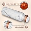 Copper Water Bottle 1 Litre Alkaline and Anti Oxidant 100% Leak Proof, Office,Modern Tamba Bottle   (White Natural Marble)