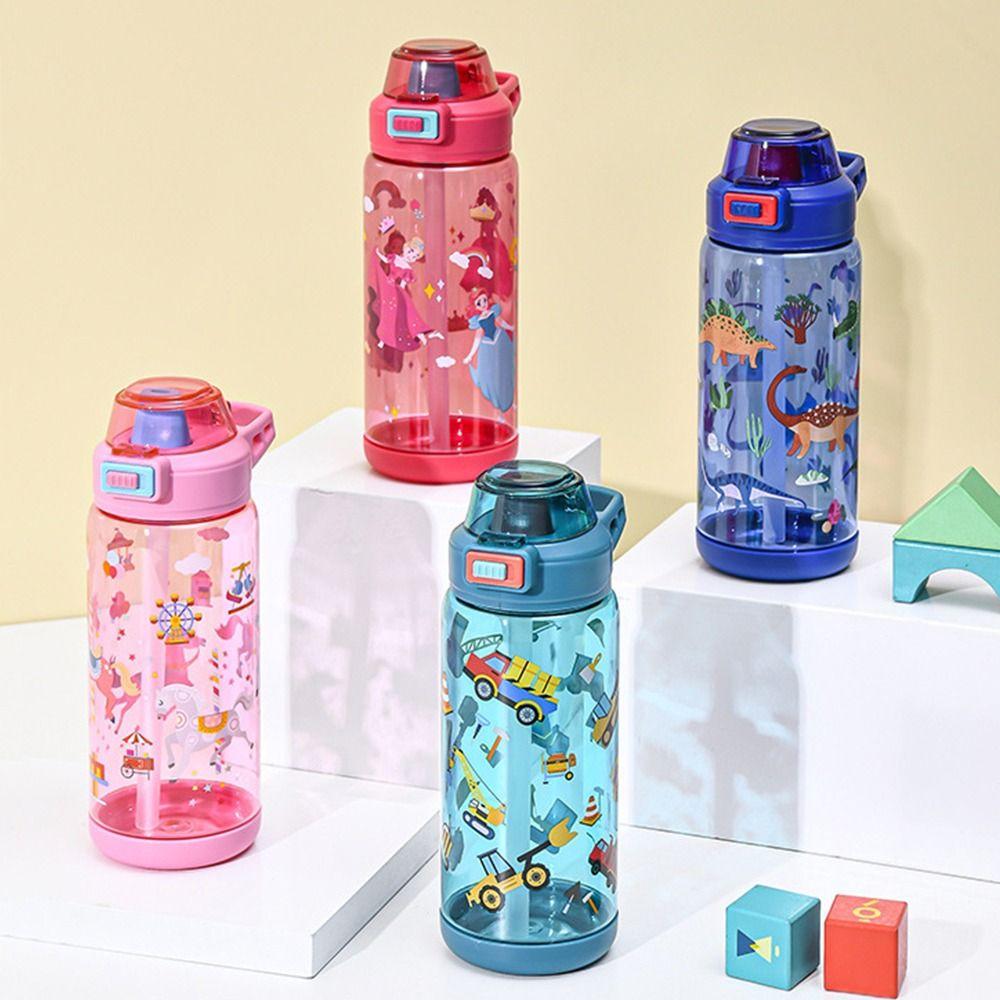 600ML Large Capacity Kids Summer Water Bottle Cute Sippy Cup Creative Water Cup School
