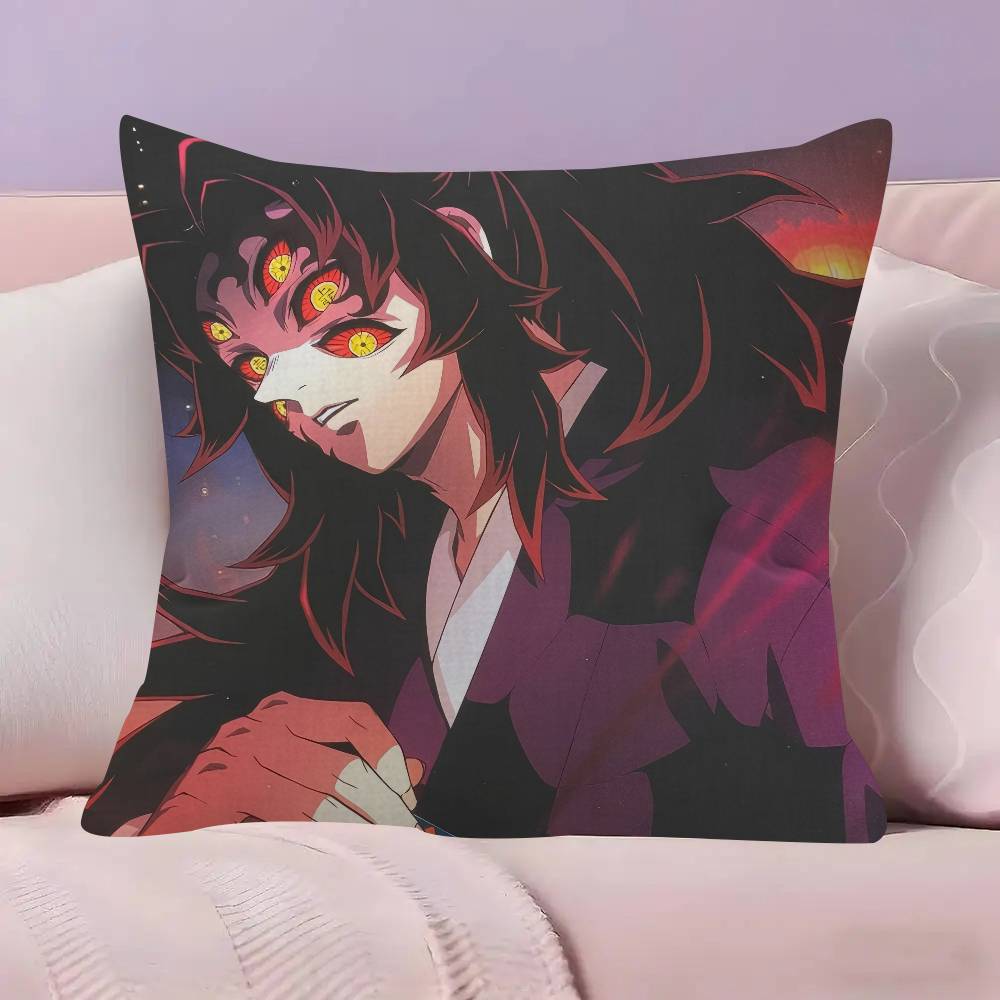 Decorative Room Aesthetics Pillow Case Home Decor Bedroom Sofa Bed Couch Pillow Cover 45x45 Cute Kkokushibo anime Oofficial