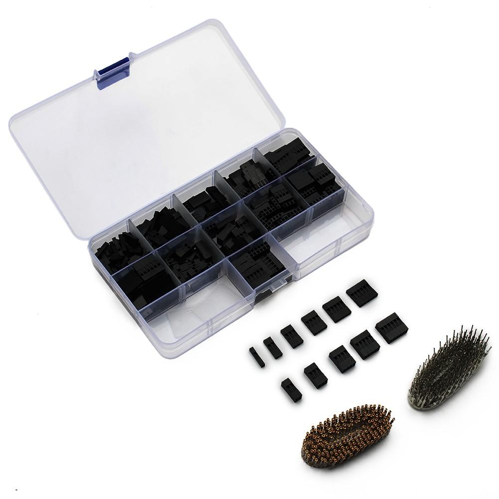 620Pcs Wire For Jumper Pin Header Connector Kit Housing M/F Crimp Pins Tools