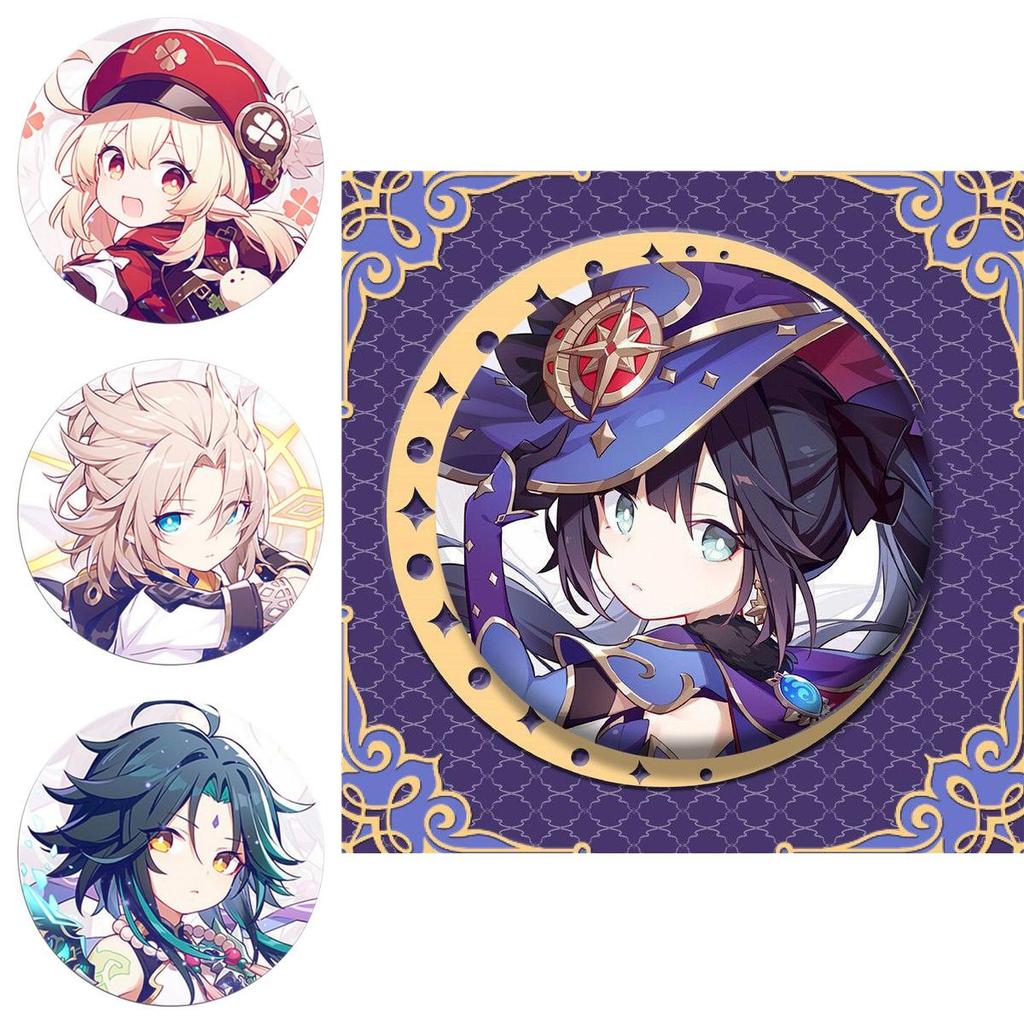 Captivating Fashion Jewelry Badge Featuring Cartoon Animation Brooch From Genshin Impact