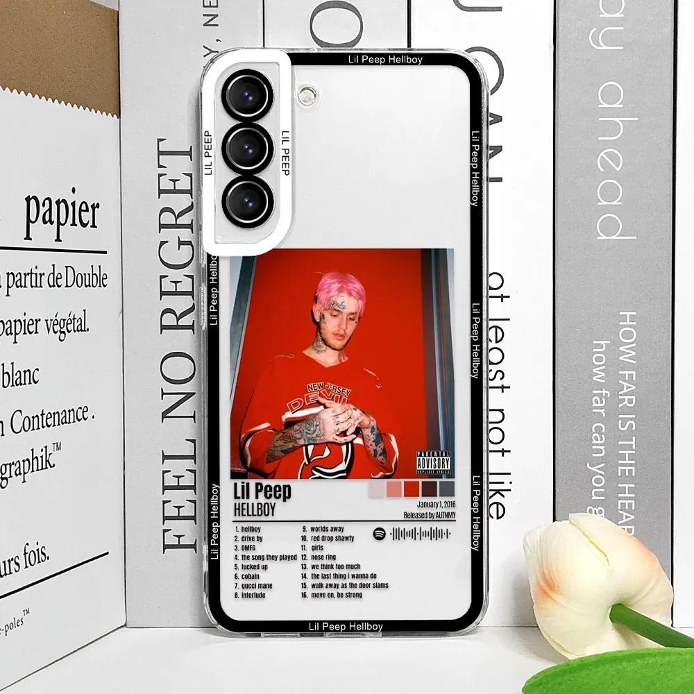 

Чехол для телефона Rapper Lil Peep Hellboy Love для Samsung Galaxy S21 S23 S24 S25 Ultra Plus FE Прозрачный Мягкий чехол для Samsung S22 Fundas For Samsung S23