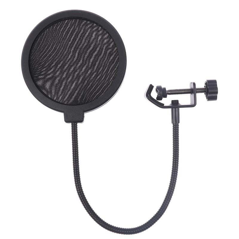 Double Layer Studio Microphone Flexible Wind Screen Sound Filter For Broadcast