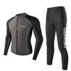 Mens Full Coverage UV Protection Rash Guard Set Long Sleeve Surfing Wetsuit With Pants Snorkeling Swimming