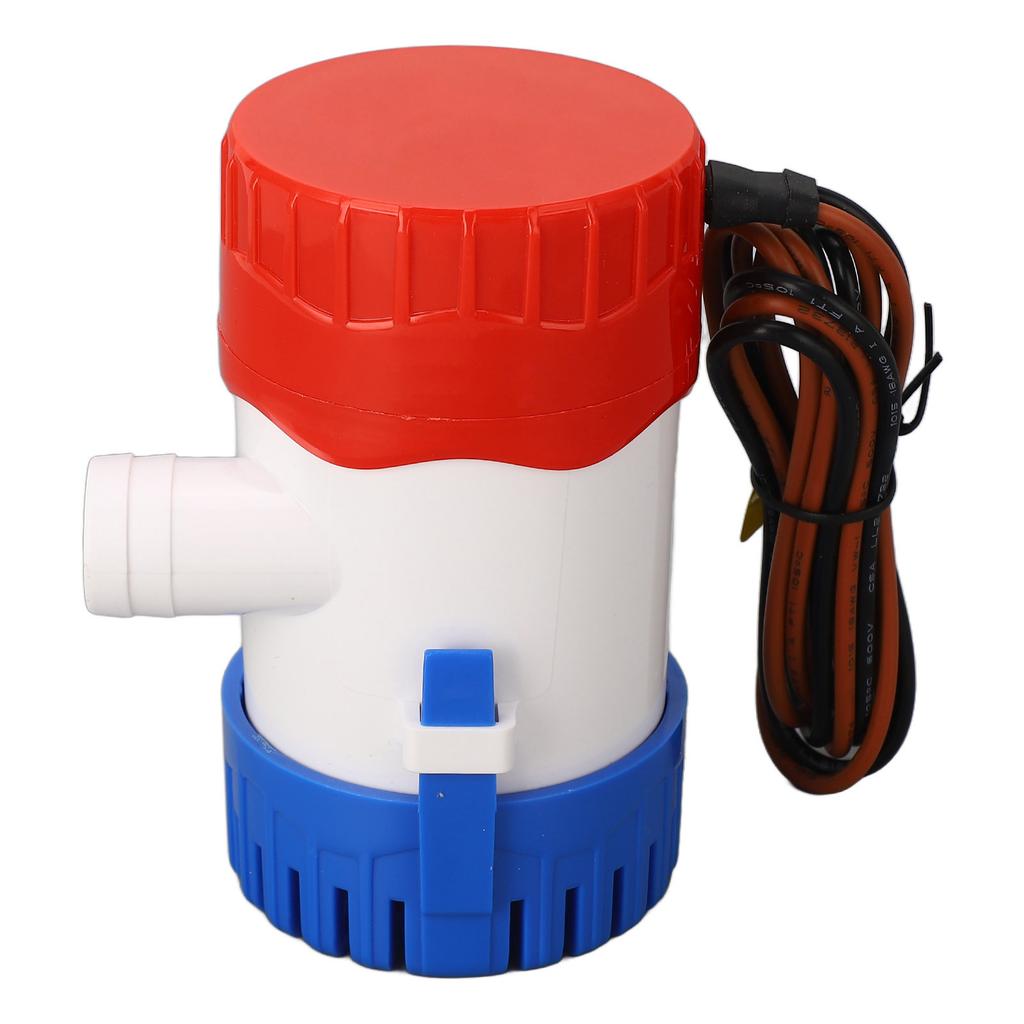 DC12V Bilge Pump Semi Automatic Mini Low Noise Electric Boat Water Pump for Ferry Yacht Ocean Garden 3 4in 500GPH 2m