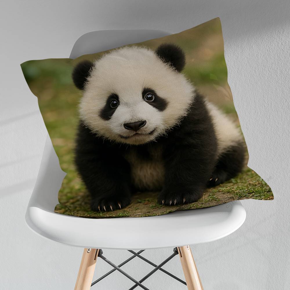Cute Animal Panda Pillow Over Living Room Sofa Cushion Cover Home Decoration Bedroom Room Bed Pillow Cover