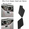 2Pcs Front Bumper Headlight Washer Nozzle Cover Cap Left&Right Black for BMW 3 Series F30 320i 328i 335i 2012 2013 2014 2015
