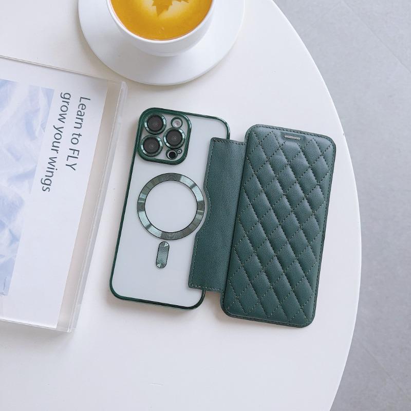 For Magsafe Card Holder Magnetic Wallet Leather PhoneCase for IPhone 16 15 14 13 12 11 Pro Max Plus Wireless Charging Book Cover