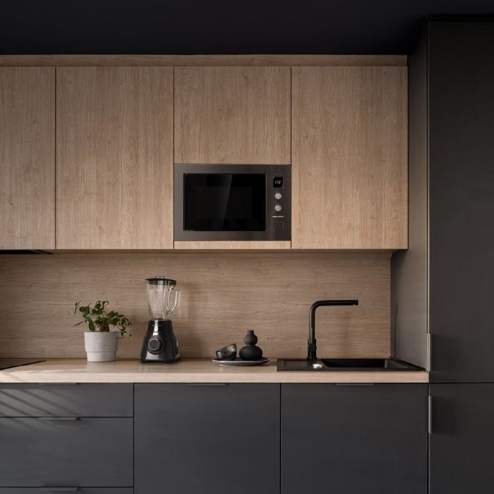 Cecotec Einbau-Mikrowelle mit Drehteller GrandHeat 2550 Einbau Stahl