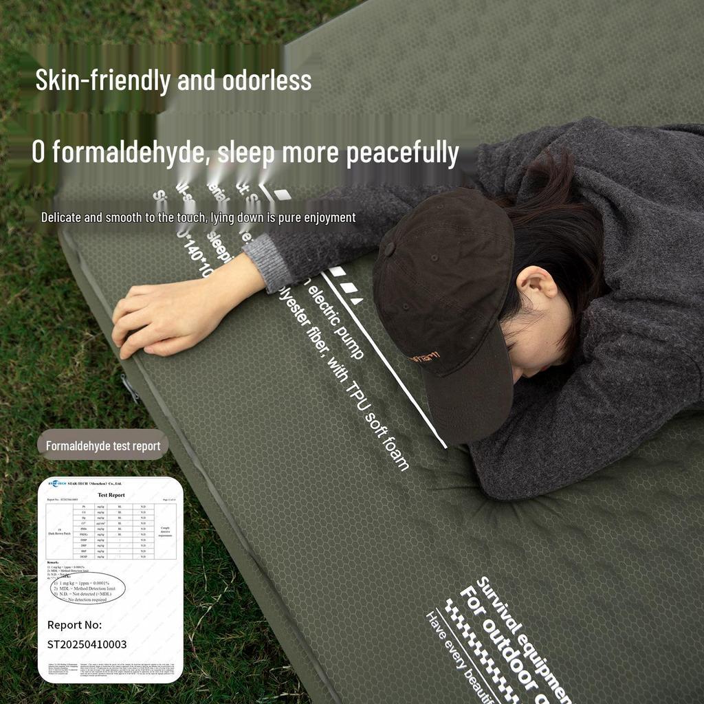 Portable Auto-Inflatable Air Mattress with Pump for Outdoor Camping