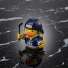 Niche Sports Event Peripheral Hockey Player Rubber Duck Resin Figurine, Statue with Complete Helmet Sturdy Sculpture Stick Jersey Gear, Weatherproof