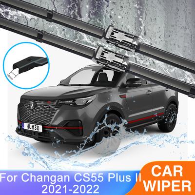 2x For Changan CS55 Plus II MK2 2022 Front Wiper Blades Kit Auto Cleaning Windshield Windscreen Boneless Frameless
