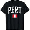 Vintage Flagge von Peru Liebe dein Land T-Shirts Unisex Damen Baumwolle Humor Streetwear T-Shirt Kurzarm Unisex Lockere Kleidung