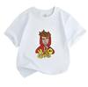 Kids Boys Girls 100% Cotton O-neck Short Sleeve T-Shirt, Cartoon Cool Boy Pattern Casual Soft Breathable Tee for Daily Wear School Holiday Top