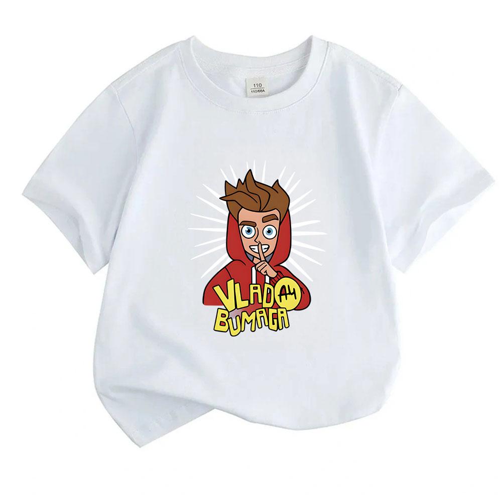 Kids Boys Girls 100% Cotton O-neck Short Sleeve T-Shirt, Cartoon Cool Boy Pattern Casual Soft Breathable Tee for Daily Wear School Holiday Top