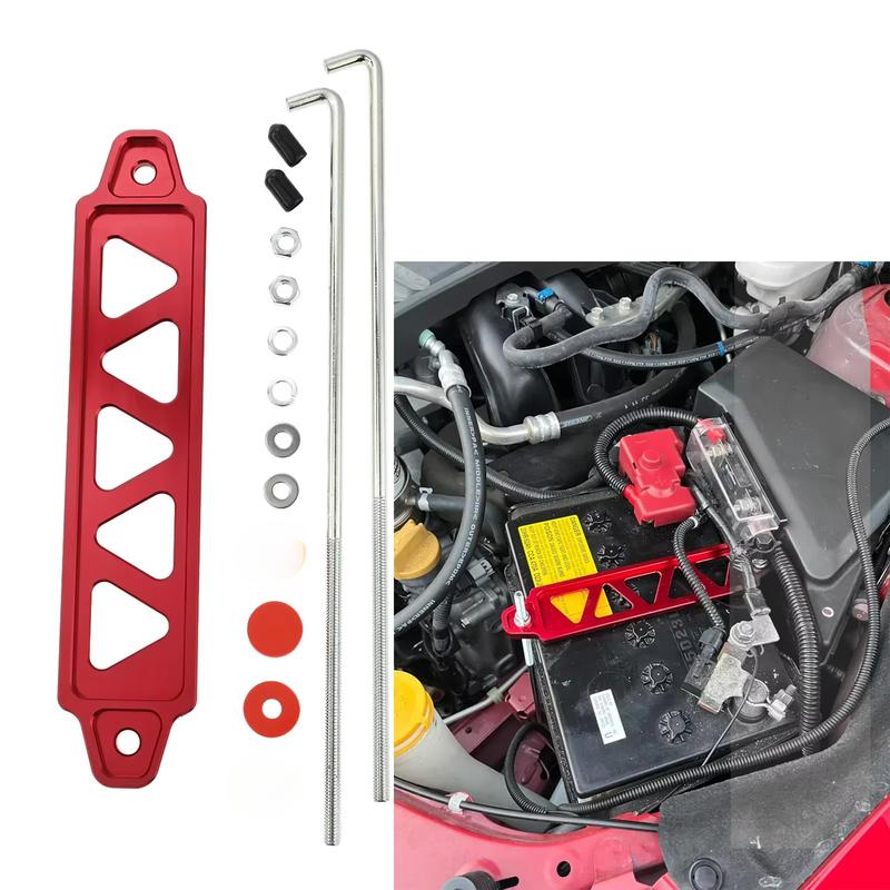 Universeller Dreieck-Batterieträgerhalter aus Aluminiumlegierung für Autos, 5-Loch, Schlosszubehör, Zurrhalterungs-Halterungs-Kit mit 10-Zoll J-Bolzen