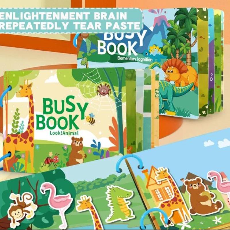 Magnetic Sticker Busy Book For Baby Enlightenment Book Montessori Toy Activity Books For Toddlers