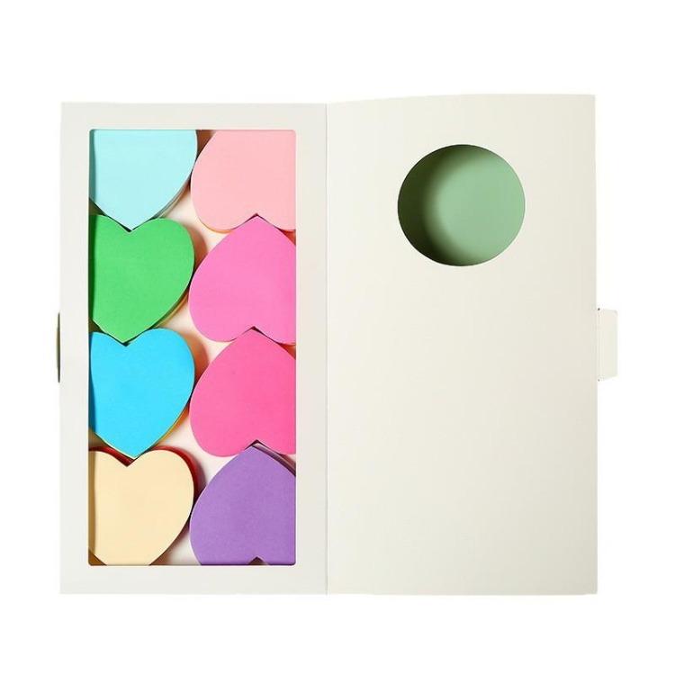 Creative Love Post-it Notes Student Heart-shaped Post-it Notes Takeaway Milk Tea Can Be Pasted With Message Stickers.